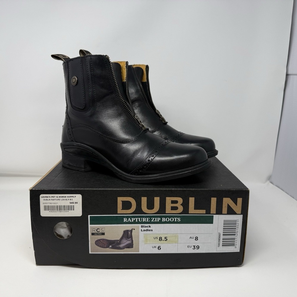 Dublin Rapture Womens/Ladies Zipper Leather Riding Boots US Women's Size 8.5 UK6